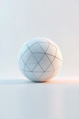 there is a white egg with a black design on it