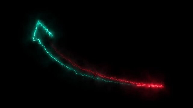 eon business growth arrow animation. Market Recovery Concept. 