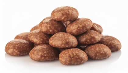 hazelnuts on white background