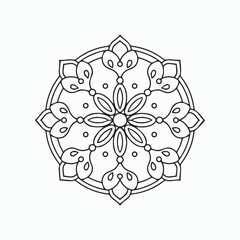 ornamental round lace pattern vector