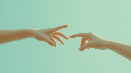 hands connect between two people
