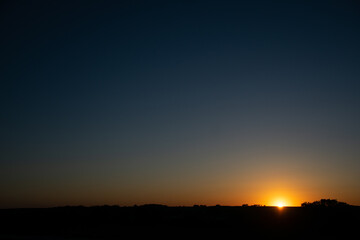 Sun setting in the distance