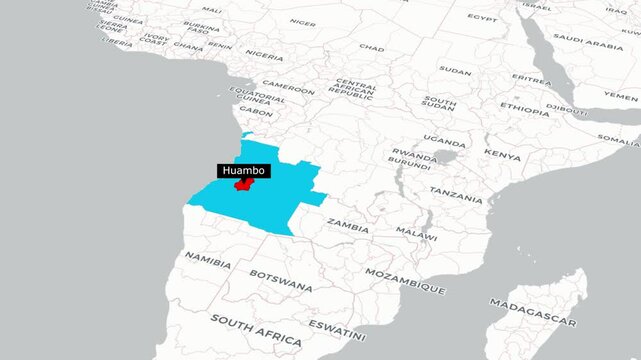 Map of Huambo Exploring the City&rsquo;s Key Landmarks, Roads, and Important Locations