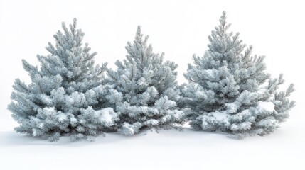 Fototapeta premium Snow-Covered Pine Trees in a Winter Wonderland. Generative AI