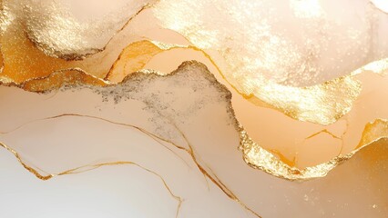 Gentle Gold Foil Texture with Cloudy Translucency
