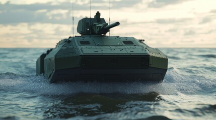 Innovative Automated Amphibious Vehicle in Sea Environment