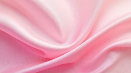 Smooth pink satin fabric background with elegant folds and soft texture for design purposes
