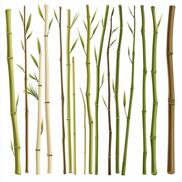 Bamboo stalks clipart vector-style clean and crisp desig