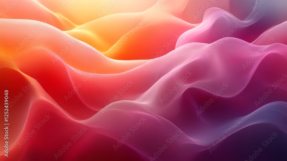 Poster abstract gradient waves in vibrant colors, flowing texture. modern art and design concept