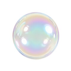 Iridescent Soap Bubble Close up Macro Shot Abstract Background Pastel Colors Shimmering Orb Airy
