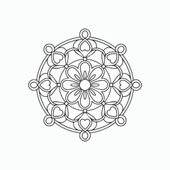 vector illustration of an abstract mandala floral background