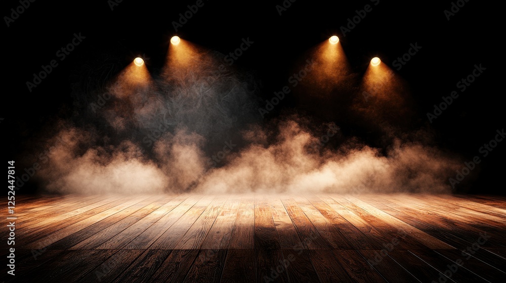 Poster soft atmosphere stage scene with high resolution lighting effects for event backgrounds and performa