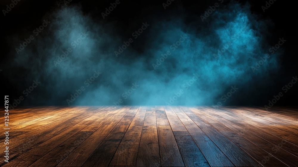 Poster high resolution stage scene with soft atmosphere and misty background for events and performances