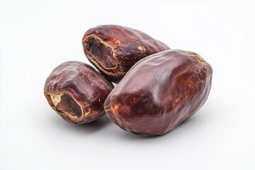 Obraz premium Close up shot red beans isolated on white background, Selective focus roasted peanuts on white.