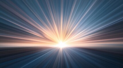 Obraz premium Abstract Radial Light Burst with Deep Blues and Soft Golds for a Modern and Energetic Background