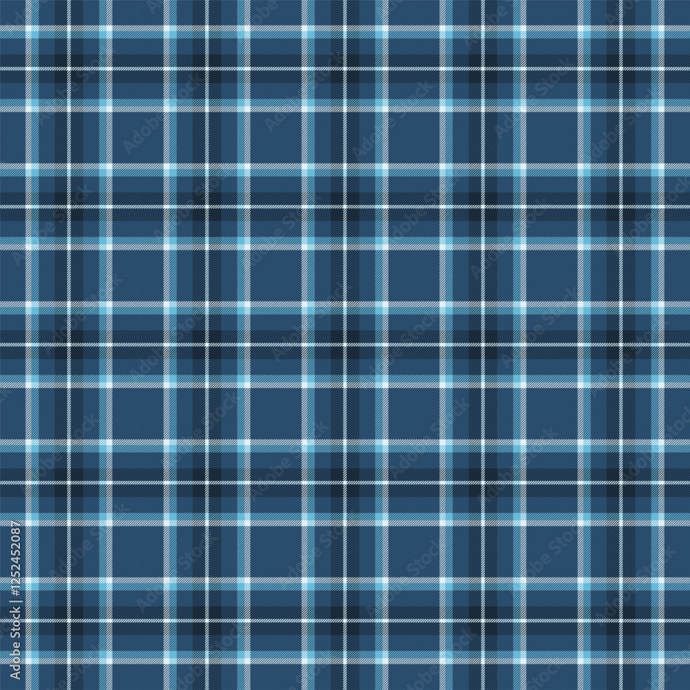 Canvas Prints plaid with twill weave repeat pattern.gingham seamless pattern in blue.checkered tartan geometric gr