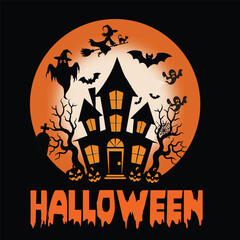 Halloween t shirt design Scary Halloween