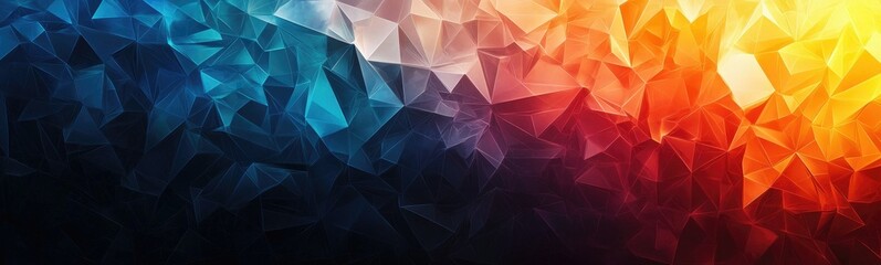 Obraz premium Abstract Low-Poly Blue-Orange Background Texture