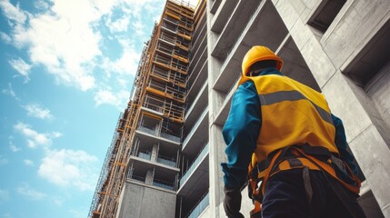 A close-up of an engineer inspecting the installation of HVAC ducts in a commercial shopping mall, Shopping mall HVAC installation scene, Mechanical system inspection style