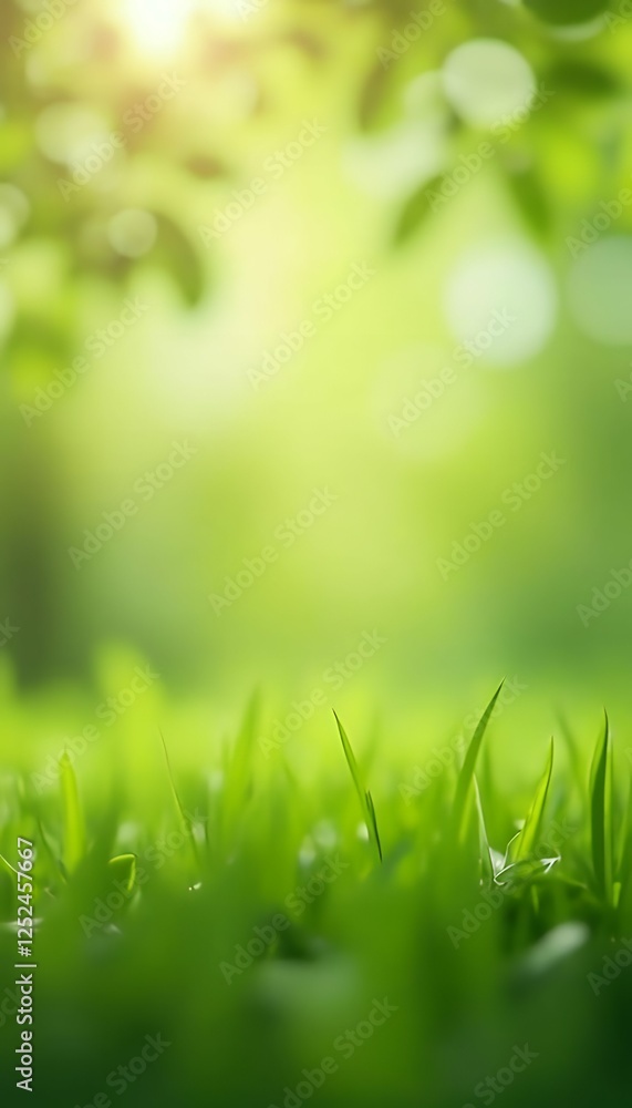 Poster lights blurred background banner spring bokeh abstract green green bokeh background abstract spring 