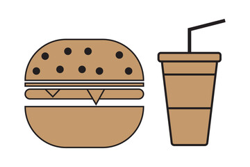 Burger icon vector set. fast food illustration sign collection. food symbol.