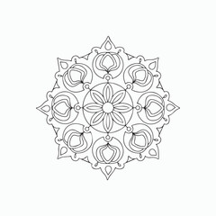 vector illustration of an abstract mandala floral background