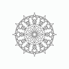 vector illustration of an abstract mandala floral background