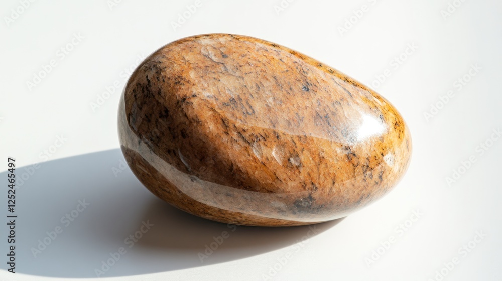 Poster polished mineral stone with intricate patterns and smooth surface