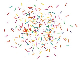 Colorful Sprinkles isolated on White Background