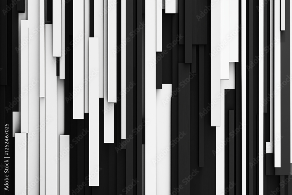 Poster black and white seamless stripe pattern with linear abstract texture – geometric background for flye