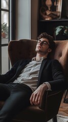 Relaxed Elegance &ndash; A Moment of Pause and Reflection