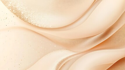 Obraz premium Beige fabric, flowing waves, glitter