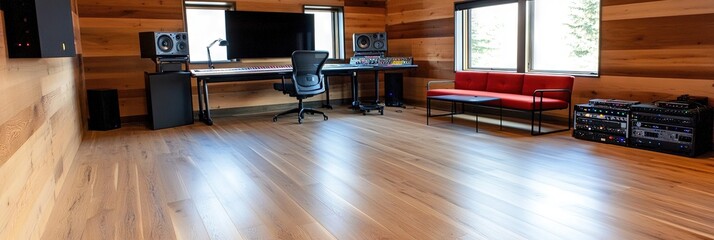modern recording studio interior empty 