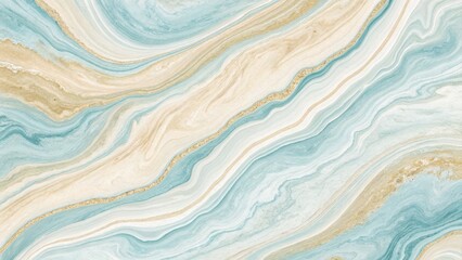 Fototapeta premium Abstract Blue and Beige Marble Texture Fluid Gold Lines, Swirling Design, Elegant Background Marble texture, abstract art