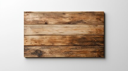 A rustic wooden board with a weathered texture, featuring distinct grain patterns and a natural finish.