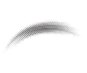 Halftone lighting effect. Black dot Brush vector design.