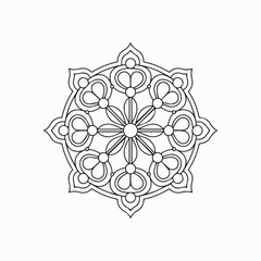 vector illustration of an abstract mandala floral background