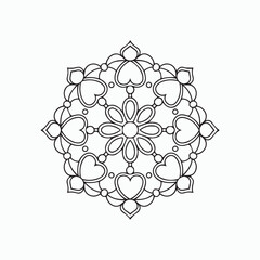 vector illustration of an abstract mandala floral background