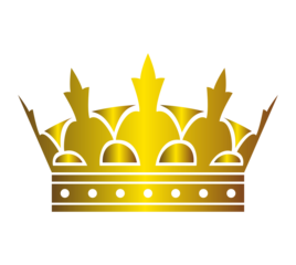 golden crown vector illustration , white background. PNG illustration.