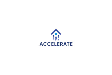 Letter A creative and minimalist super fast speedy logo