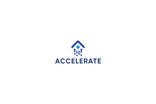 Letter A creative and minimalist super fast speedy logo