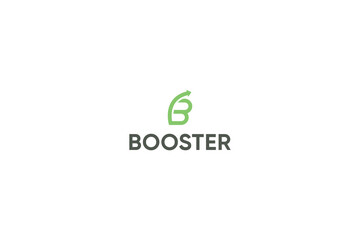 Letter B unique speed booster logo