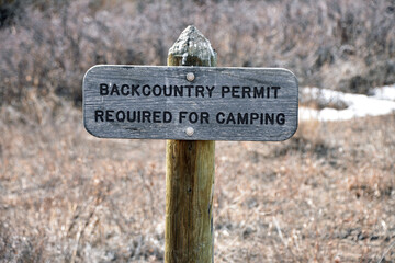 Camping Permit Sign