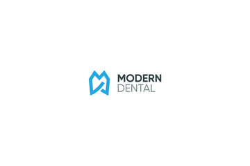 Obraz premium Letter M modern dental logo