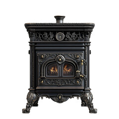 Fototapeta premium Highly Detailed Rendering of a Coal-Burning Stove