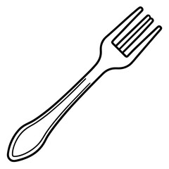 Abstract Fork Line Art Concept