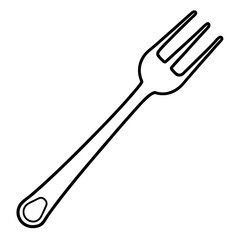 Abstract Fork Line Art Concept