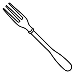 Abstract Fork Line Art Concept