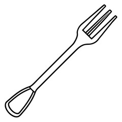 Abstract Fork Line Art Concept