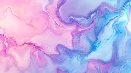 Fototapeta premium Abstract Fluid Painting Pink Blue Swirls